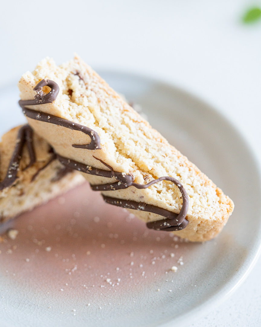 Frangelico Chocolate Toffee Chunk Biscotti