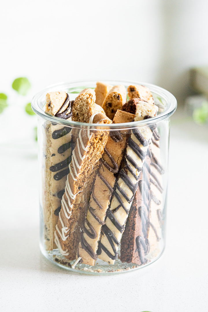 Frangelico Chocolate Toffee Chunk Biscotti